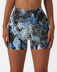 Animal snake pattern print shorts