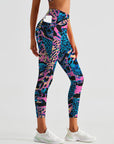 Animals leopard print rainbow leggings