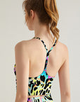 Animal leopard print colorful psychedelic tank tops