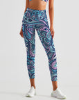 Mandala blue cute boho geometric leggings