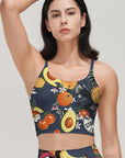 Hawaiian seamless tropical fruits and flowers tank tops