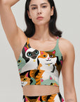 Animal funny cartoon colorful cats tank tops