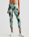 Gradient psychedelic green leggings