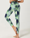 Gradient psychedelic green leggings