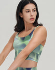 Gradient psychedelic green tank tops