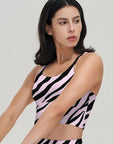 Animal zebra skin stripes tank tops