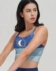 Cosmos celestial bodies moon night sky tank tops