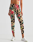 Animals leopard flower print performance legging