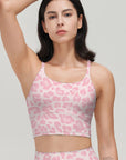 Animal pink leopard print tank tops