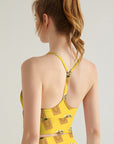 Field chamomiles flowers in craft package yellow tank tops