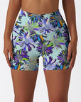 Flower hand-painted exotic chrysanthemum shorts