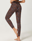 Animal colorful leopard print brown leggings