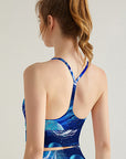 Ocean underwater deep blue jellyfish tank tops