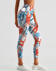 Ocean underwater red octopus leggings