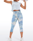 Gilt blue marble water ripple capris