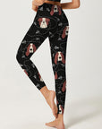 Animal paper airplane line cartoon puppy leggings