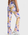 Flower small fresh anthurium strelitzia light purple flare leggings