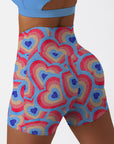 Love rainbow heart shape shorts