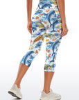 Ocean life turtle starfish print capris