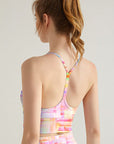 Watercolor seamless rainbow striped tank tops