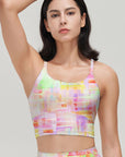 Watercolor seamless rainbow striped tank tops