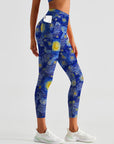 Oil paint starry sky print leggings