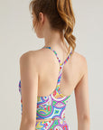 Colourful drawn paisley tank tops