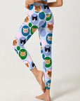 Animal colorful cat avatar leggings