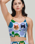 Animal colorful cat avatar tank tops