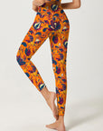 Paisley watercolor tulips floral leggings