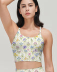 Spring garden variety flowers in rainbow tank tops