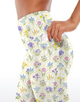 Spring garden variety flowers in rainbow capris