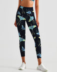 Animal vector pattern moon moth and stars leggings