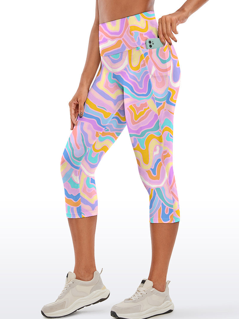 Colorful psychedelic pattern capris