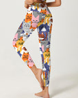 Animal siamese cat hand drawn doodle leggings