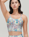 Ethnic patchwork seamless pattern tank tops