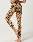 Animal leopard print stitching lines leggings