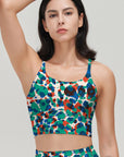 Animal leopard print dark multicolor tank tops