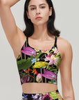 Flower tropical  anthurium lotus tank tops