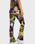 Flower tropical anthurium lotus flare leggings