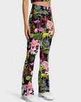 Flower tropical anthurium lotus flare leggings