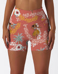 Hawaii wearing hula skirt dancing coconut tree shorts