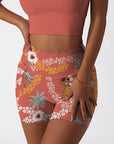 Hawaii wearing hula skirt dancing coconut tree shorts