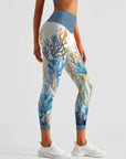 Ocean colorful coral shell leggings