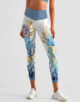 Ocean colorful coral shell leggings