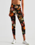 Flower vintage tulips peony leggings