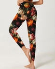 Flower vintage tulips peony leggings