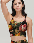 Flower vintage tulips peony tank tops