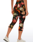 Flower vintage tulips peony capris