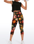 Flower vintage tulips peony capris